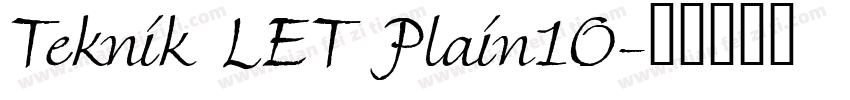 Teknik LET Plain10字体转换